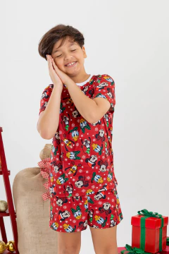 BÁSICO INFANTIL MICKEY VERMELHO (NATAL) - loja online