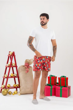PIJAMA MASCULINO MICKEY VERMELHO (NATAL) na internet