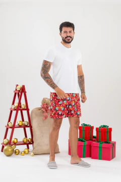 PIJAMA MASCULINO MICKEY VERMELHO (NATAL) - comprar online