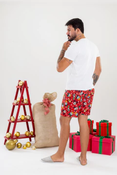 PIJAMA MASCULINO MICKEY VERMELHO (NATAL) na internet
