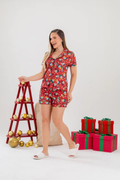 Imagem do PIJAMA AMERICANO CURTO MICKEY VERMELHO (NATAL)