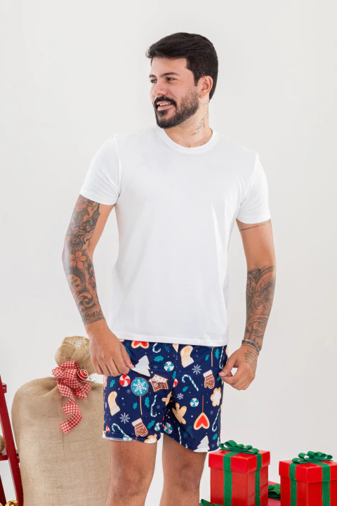 PIJAMA MASCULINO DOCES NATALINOS (NATAL) - comprar online
