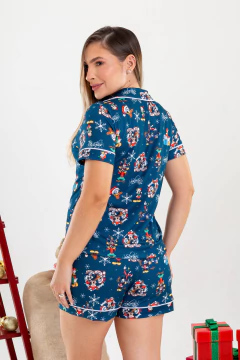 PIJAMA AMERICANO CURTO TURMA DO MICKEY (NATAL) - Revid Pijamas