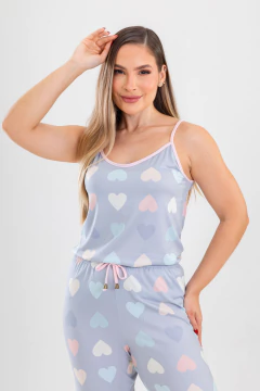 LONGO ALCINHA CORAÇÃO CINZA - loja online