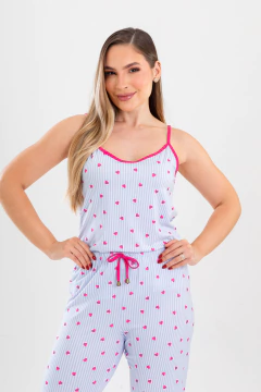 Imagem do LONGO ALCINHA CORAÇÃOZINHO LISTRAS