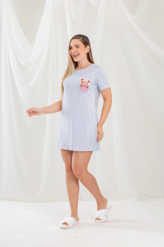 Imagem do CAMISOLA BLUSÃO URSO LISTRAS