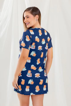CAMISOLA BLUSÃO CAPIVARA AZUL - loja online