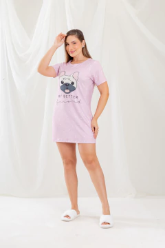 Imagem do CAMISOLA BLUSÃO BULLDOG ROSA