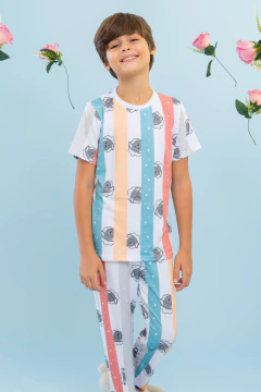 BÁSICO LONGO MG CURTA INFANTIL OVELHA LISTRAS - comprar online