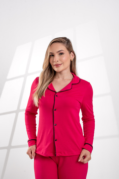 PIJAMA LONGO LISO PINK - comprar online