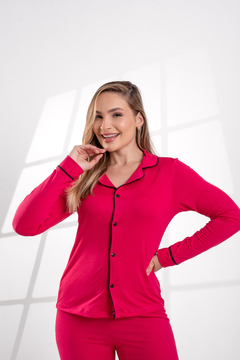 PIJAMA LONGO LISO PINK - Revid Pijamas