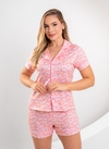 PIJAMA AMERICANO CURTO URSO SALMON - comprar online