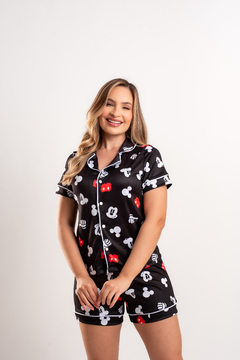 PIJAMA AMERICANO MICKEY PRETO - Revid Pijamas
