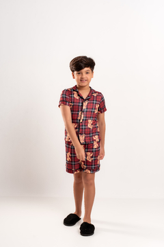 PIJAMA AMERICANO INFANTIL URSO VERMELHO - Revid Pijamas