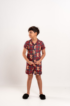 PIJAMA AMERICANO INFANTIL URSO VERMELHO - comprar online
