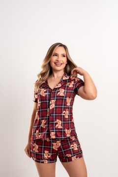 Imagem do PIJAMA AMERICANO URSO VERMELHO