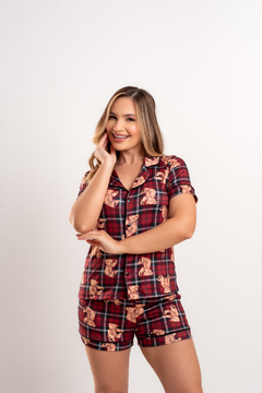 PIJAMA AMERICANO URSO VERMELHO - comprar online