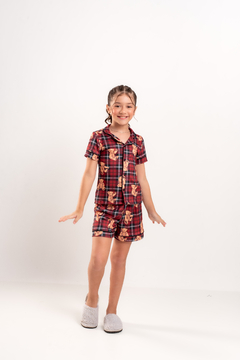 PIJAMA AMERICANO INFANTIL URSO VERMELHO - loja online