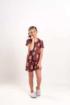 PIJAMA AMERICANO INFANTIL URSO VERMELHO - Revid Pijamas
