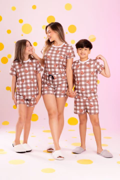 CURTO BÁSICO INFANTIL URSO XADREZ - loja online