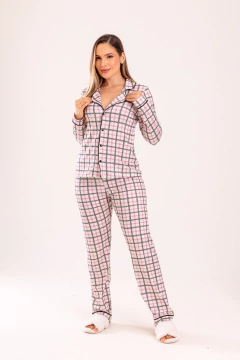 PIJAMA LONGO XADREZ CORAÇÃO - comprar online