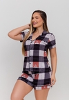 PIJAMA AMERICANO CURTO URSO XADREZ - comprar online