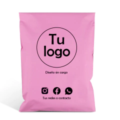 Pack bolsas ecommerce rosas con tu diseño (leer descripción)