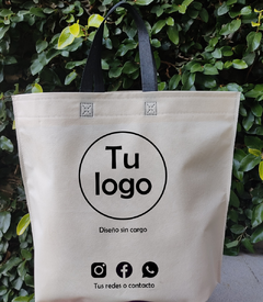 Pack bolsas de friselina color crudo con tu diseño 45x40 (leer descripción)