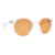 Óculos de Sol Hyper Cristal Transparente c/ Laranja (Unissex) - Malibu Glasses Varejo