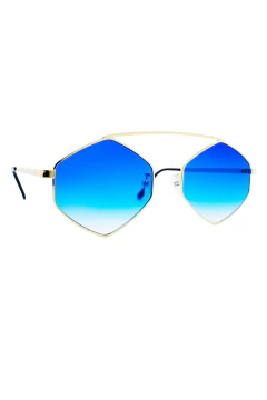 Óculos de Sol Petter 2.0 Dourado c/ Azul Degradê (Unissex)