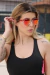 Óculos de Sol Hyper Vermelho e Cristal c/ Fire Espelhado (Unissex) - loja online
