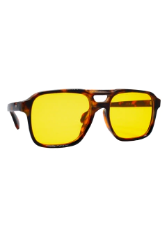Óculos de Sol John Marrom Casco c/ Amarelo (Unissex)