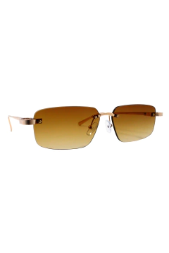 Óculos de Sol Zero Dourado c/ Marrom Degradê (Unissex) - comprar online