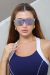 Óculos de Sol Hourglass Transparente Fosco c/ Roxo (Unissex) - Malibu Glasses