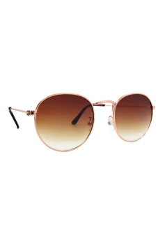 Óculos de Sol Round Rose c/ Marrom Degradê (Unissex) - comprar online