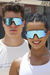 Óculos de Sol Power Preto c/ Azul Espelhado (Unissex) - comprar online