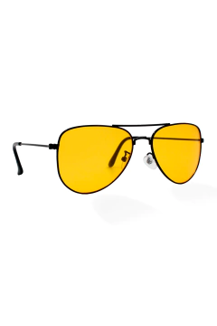 Óculos de Sol Aviador Classic Preto c/ Amarelo (Unissex) - comprar online