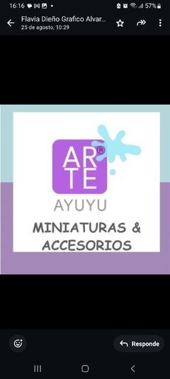 Logo de la marca Arte Ayuyu, que ofrece miniaturas y accesorios para limpieza y baño.