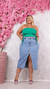 Saia Jeans Delavê Mid com Fenda na internet
