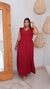 Vestido Longo de Alças com Babados na internet