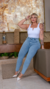 Calça Jeans Skinny Premium Delavê com Pedrarias na internet