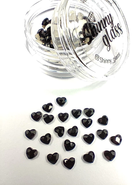CRISTALES - CORAZON NEGRO - 3MM - SHINNY GLASS. - comprar online
