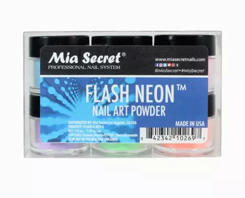 FLASH NEON ACRYLIC NAIL ART POWDER- 7,39 g- MIA SECRET - comprar online