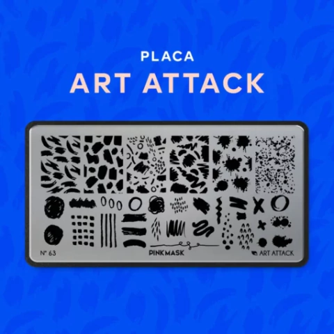 PLACA DE STAMPING ART ATTACK #63 - PINK MASK