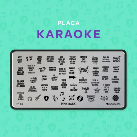 PLACA DE STAMPING KARAOKE #65 - PINK MASK