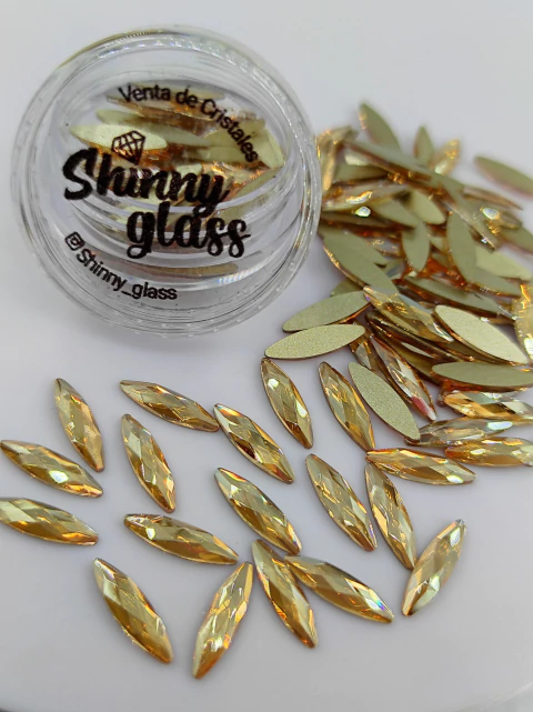 CRISTALES - OJO DE CABALLO CHAMPAN - 3X10MM - SHINNY GLASS. - comprar online