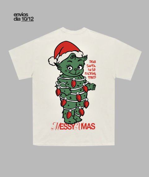 (pré-venda) tee MESSY XMAS off white - comprar online