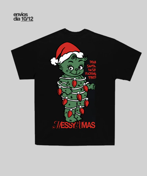 (pré-venda) tee MESSY XMAS preta - comprar online