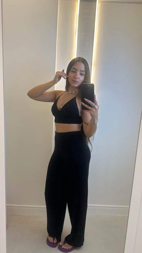 Calça pantalona canelado - comprar online