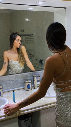 Vestido alcinha paetê - loja online